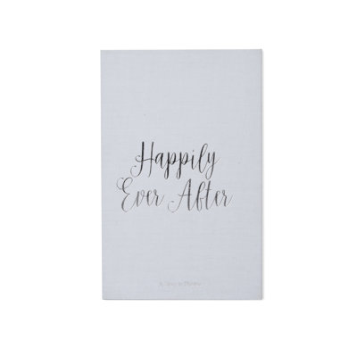  Linen "Happily Ever After" Coffee Table Wedding Photo Album for 180 4x6 Photos, Gray