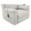 Fauteuil inclinable électrique en microfibre beige polie avec fonction de levage, chauffage et massage