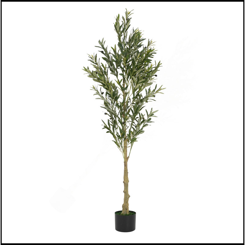 6' Artificial Olive Tree With Pot