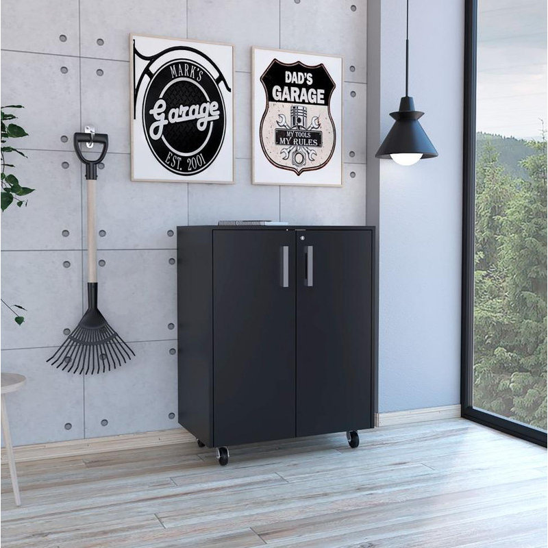 Wengue Rectangle Storage Cabinet - Modern Base Unit for Living Room & Office Organization