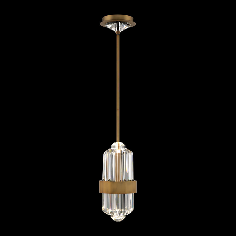 Silo 1 - Light LED Pendant, Aged Brass