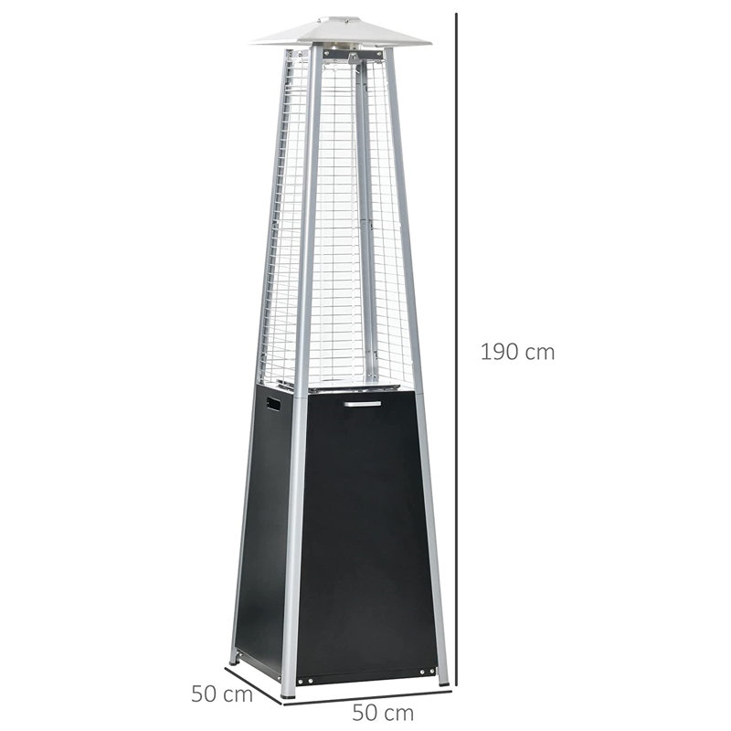Hartford Propane Standing Patio Heater, Black