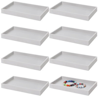 Rangement 8 tiroirs empilables 8 pièces en velours 8,3 x 4,7 po x 1 po