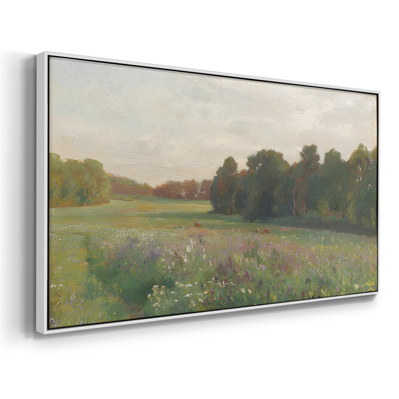 Série paysage - DCCxxvii - Toile tendue avec châssis encadré - Prêt à être accroché, H 21 po x l 41 po, Blanc