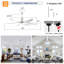 Ventilateur de plafond 56 po blanc avec lumière DEL -388257591