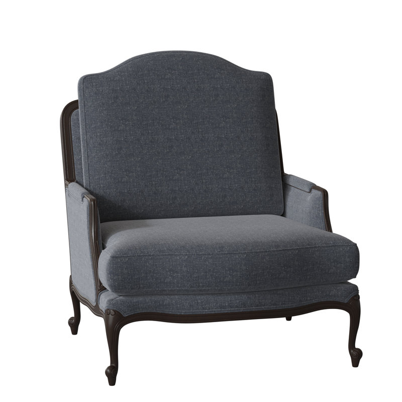 St. Helena Armchair, Stepping Stones Ivory, American Walnut
