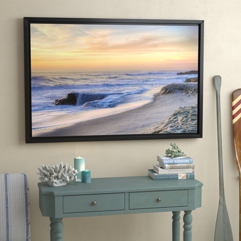 « la jolla coucher de soleil », reproduction de photo sur toile encadrée, H 24 po x l 36 po x P 2 po