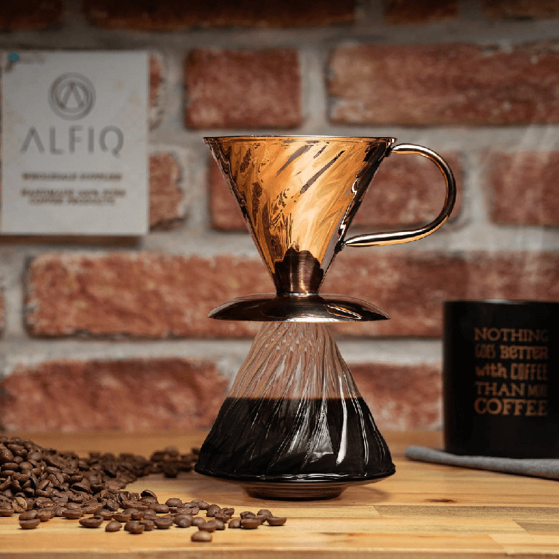 Égouttoir à café en cuivre fait à la main - Outil de brassage artisanal