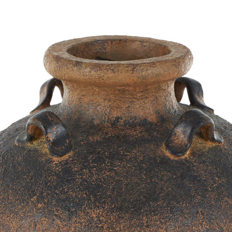 Classen Magnesium Oxide Mediterranean Inspired Decorative Copper Vase, 20.1" H x 14.1" W x 14.1" D