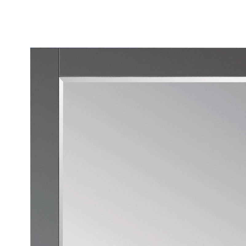 Miroir mural de salle de bain Ivy, 36 po x 24 po, Gris