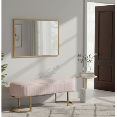 Banc rembourré en velours Roma