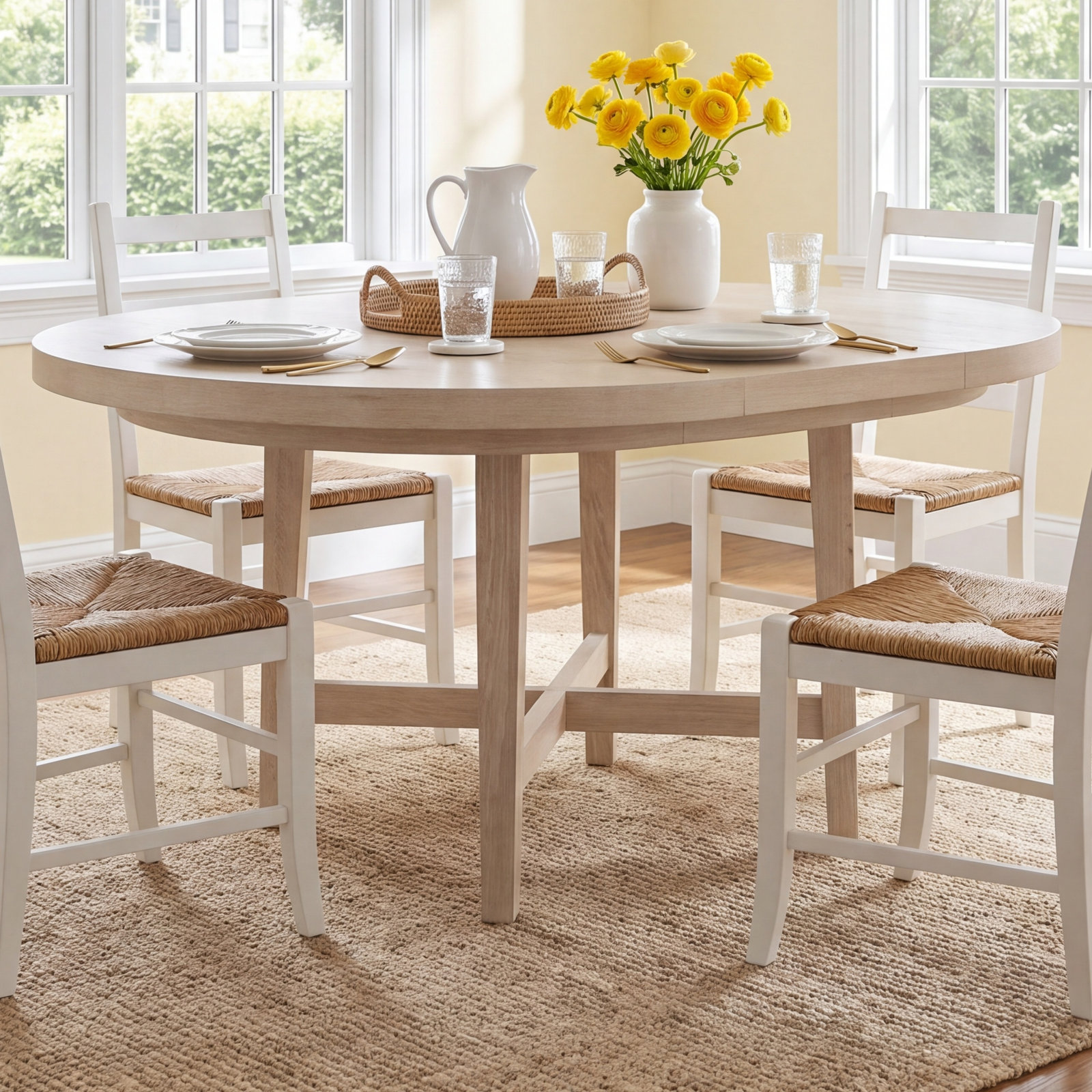 Caterina 54" Extendable Oak Dining Table
