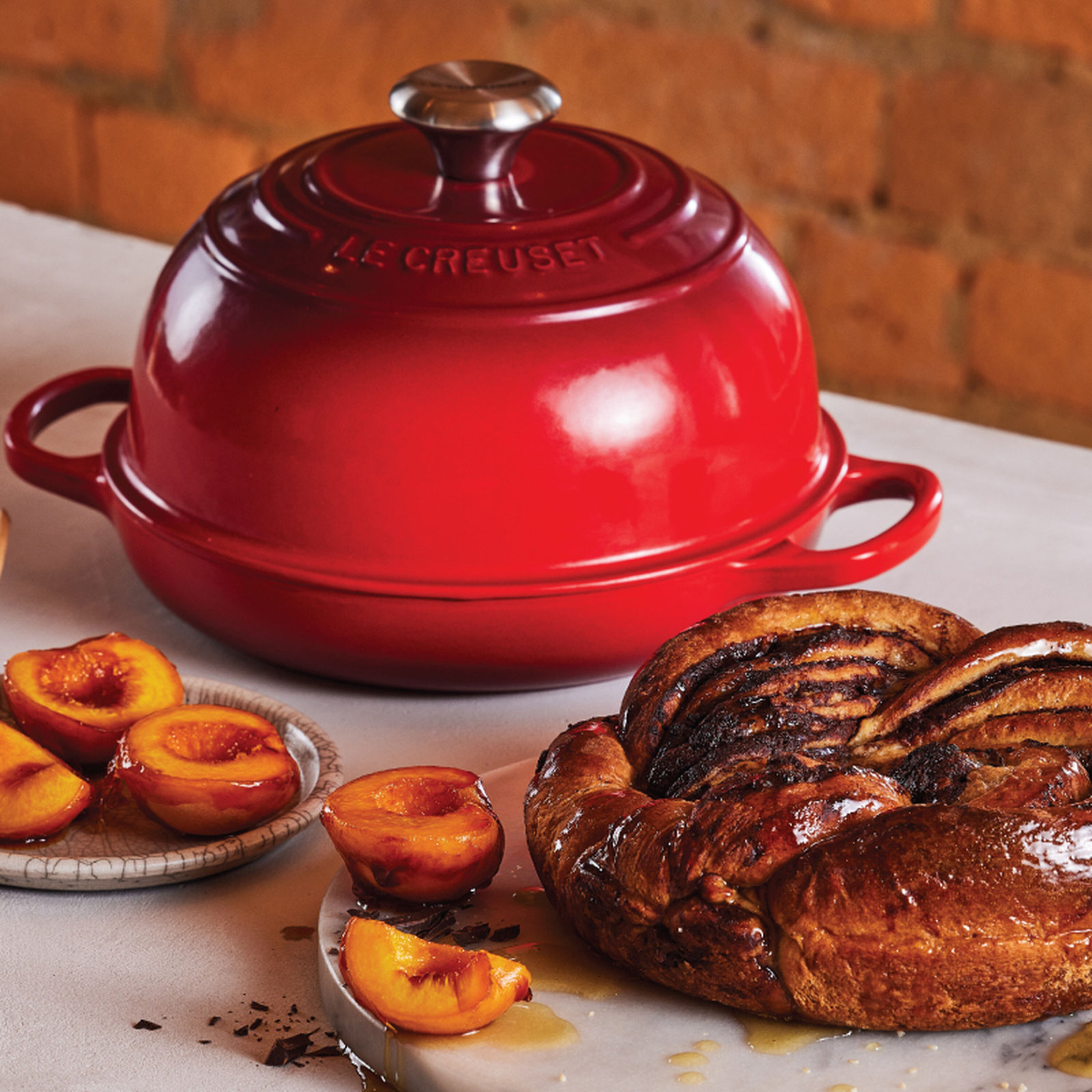 Enameled Cast Iron Bread Oven, Cerise