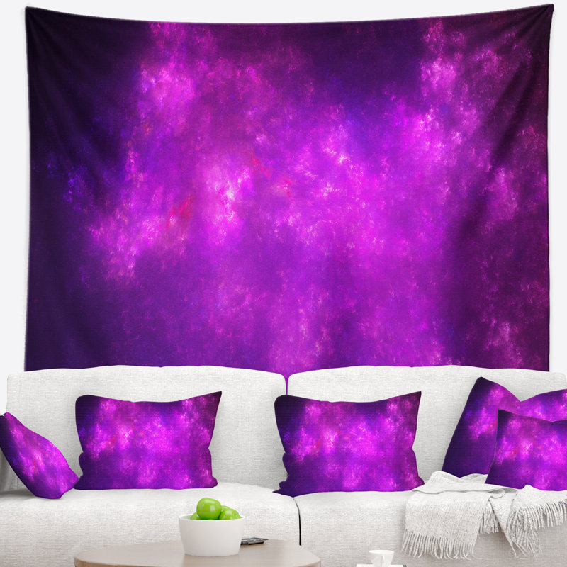 Tapisserie bleu ciel starry abstract, H 32 po x l 39 po