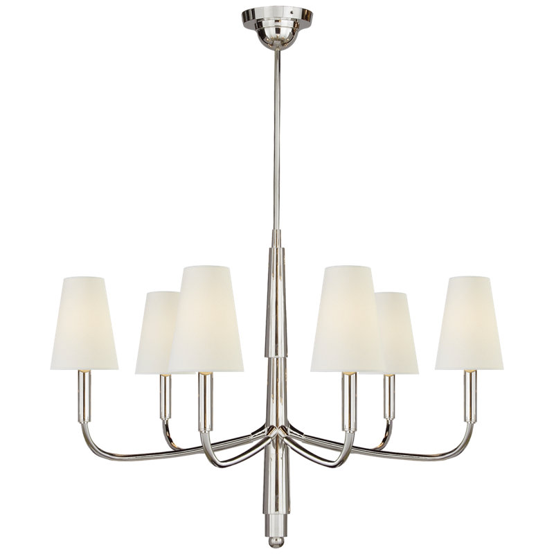 Farlane 6 - Light Chandelier, Polished Silver