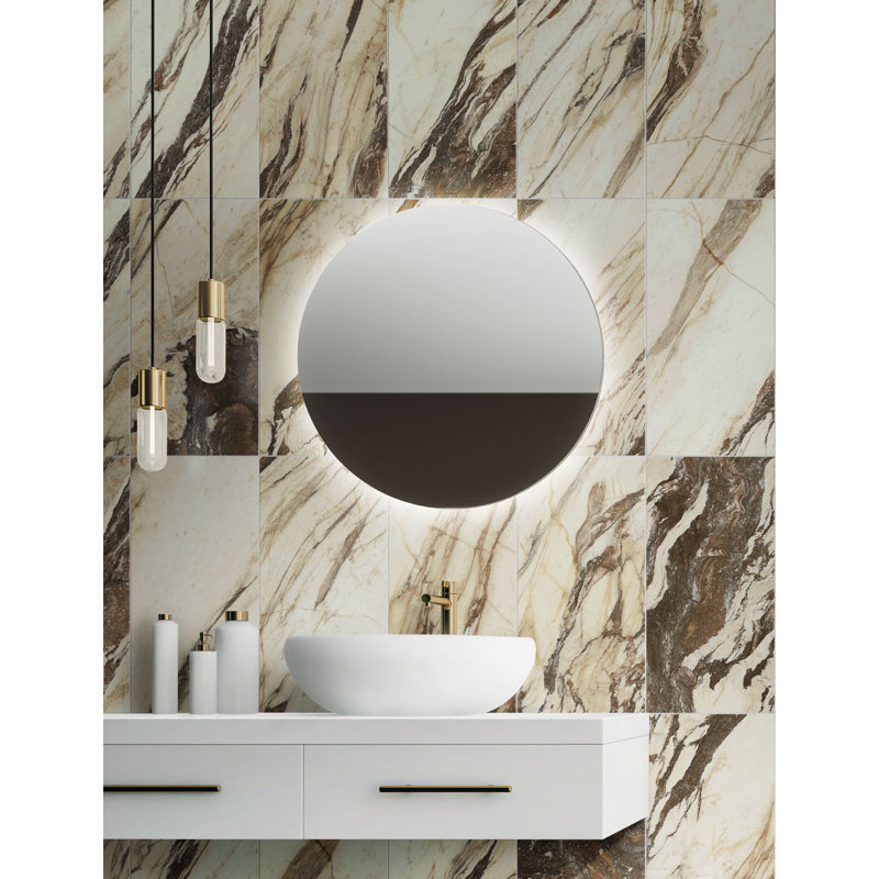 Carreau de porcelaine poli rouge JEM Symphony (12 po x 24 po)
