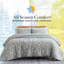 Ensemble de literie réversible Southshore Fine Linens Infinite Blossom, couleur bleu acier, en microfibre doublement brossée à motif floral, fermeture éclair invisible et attaches aux coins, comprenant 1 housse de couette et 2 taies d'oreiller (taille King/California King).-1100328511