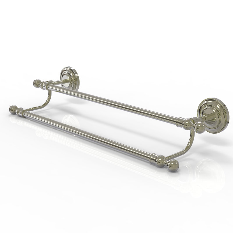 Barre à serviettes murale double leamore, Nickel poli