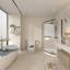 36'' W x 36'' D x 72'' H Pivot Semi-Frameless Neo-Angle Reversible Shower Enclosure-90674238