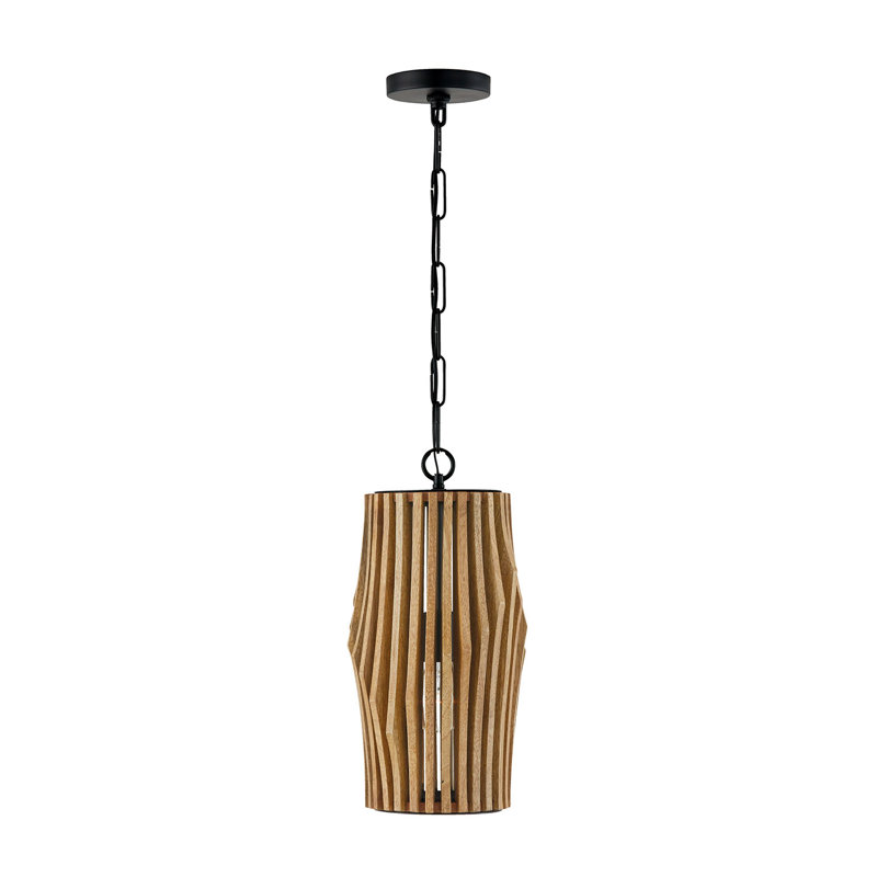 Chris-Laurell 1 - Light Wood Cylinder Pendant