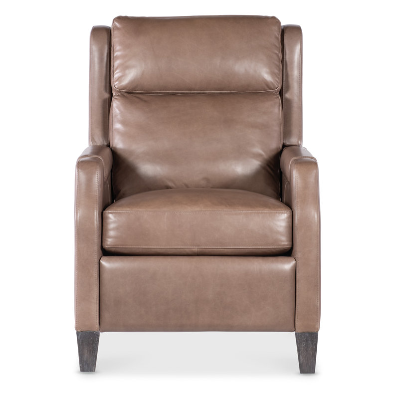 Leather Glider Recliner, Light Mocha