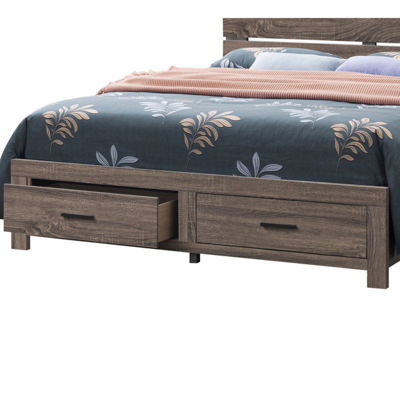Michalak Platform Storage Bed, Queen, Coastal White