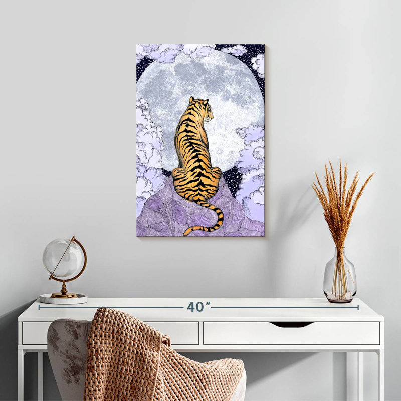 Brampt Tiger Moon I, H 24 po x l 16 po