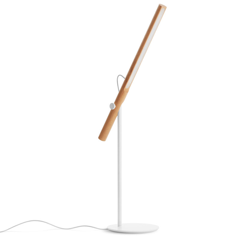 Type A LED Desk Table Lamp, White Oak, White