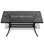 Table de salle à manger en aluminium coulé durable avec motif sculpté élégant et trou pour parasol