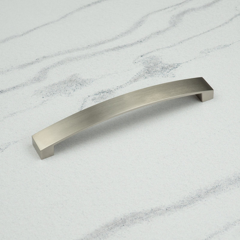 Brushed Nickel Curved Bow D-Bar Handles, 160mm