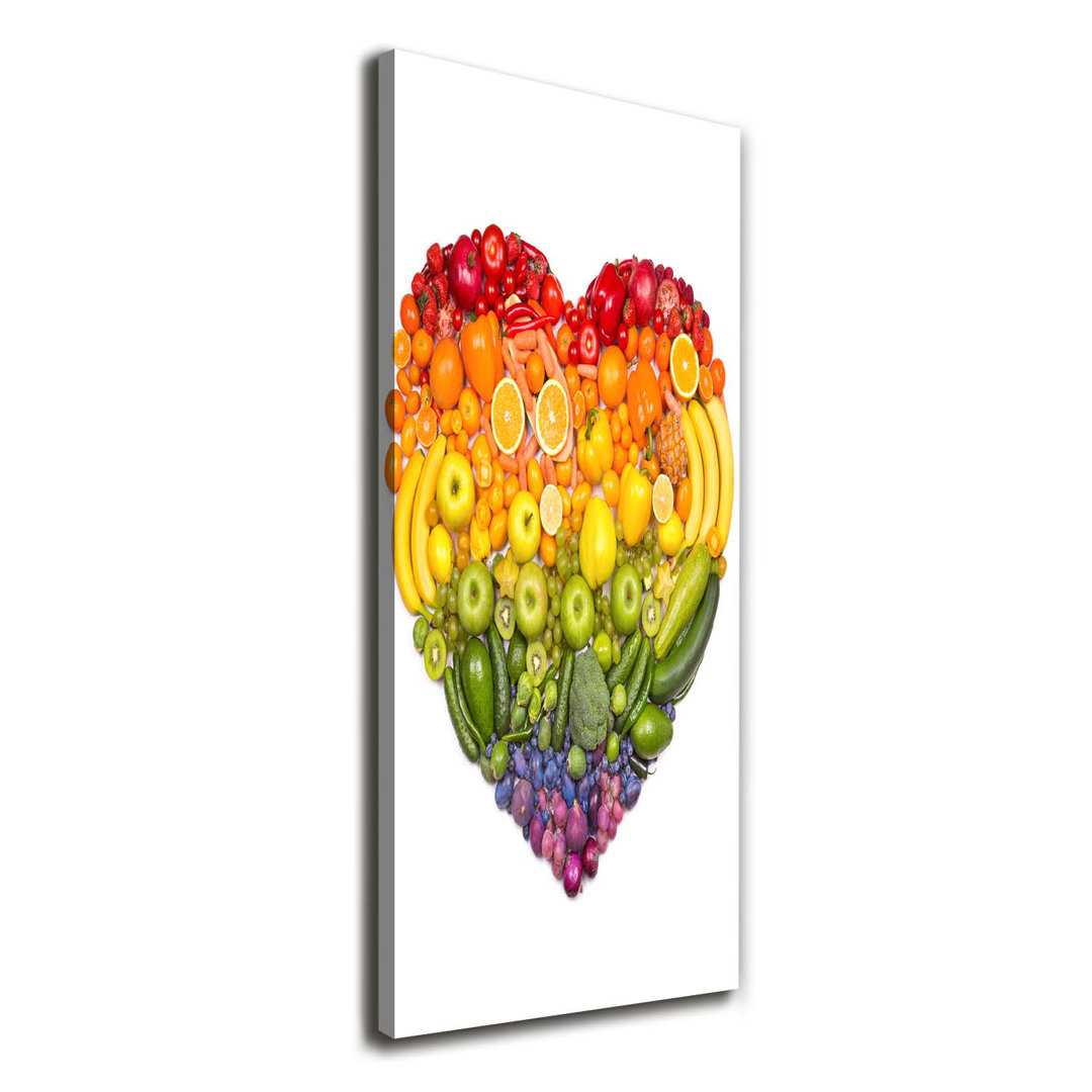 Fruit Heart - Kunstdrucke auf Leinwand - Wrapped Canvas