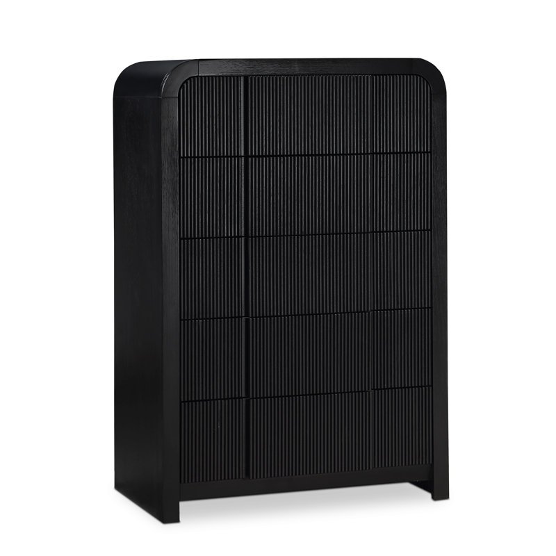 Ishaque 5 Drawer 32" W Chest, Black