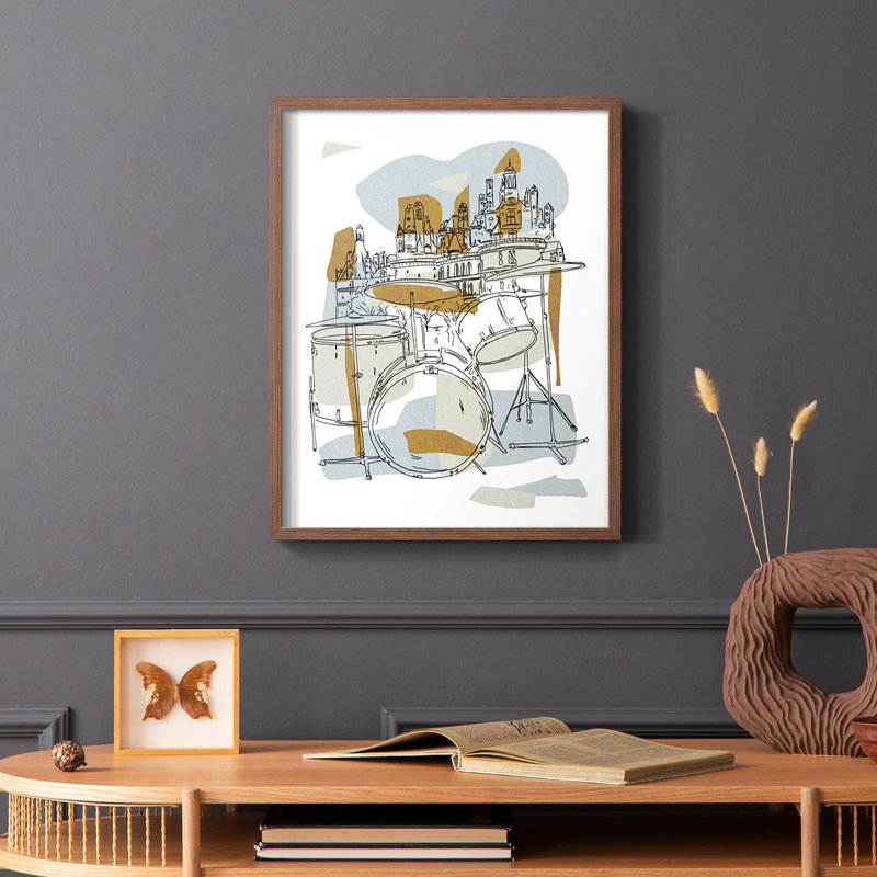 Rehearsal IV Framed Print - Solid Wood, Brown, 20" H x 16" W