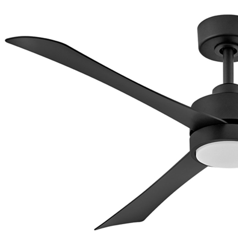 Ventilateur de plafond 56 po avec lumières DEL Trini, Noir mat
