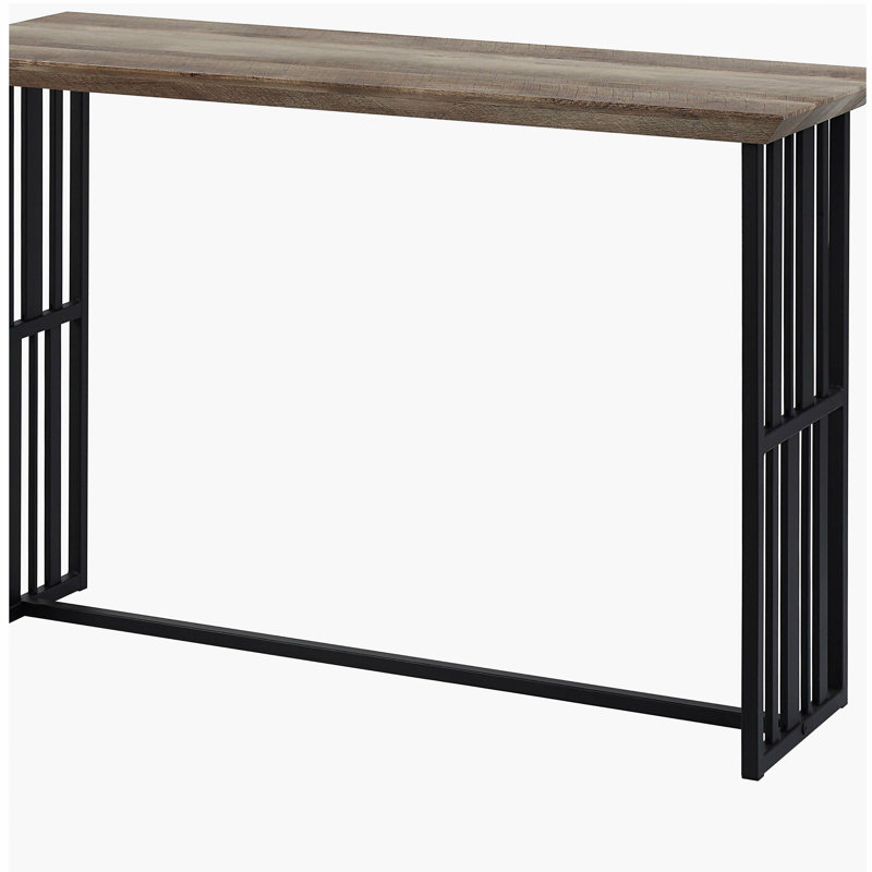 Table en chêne antique et canapé avec double piédestal