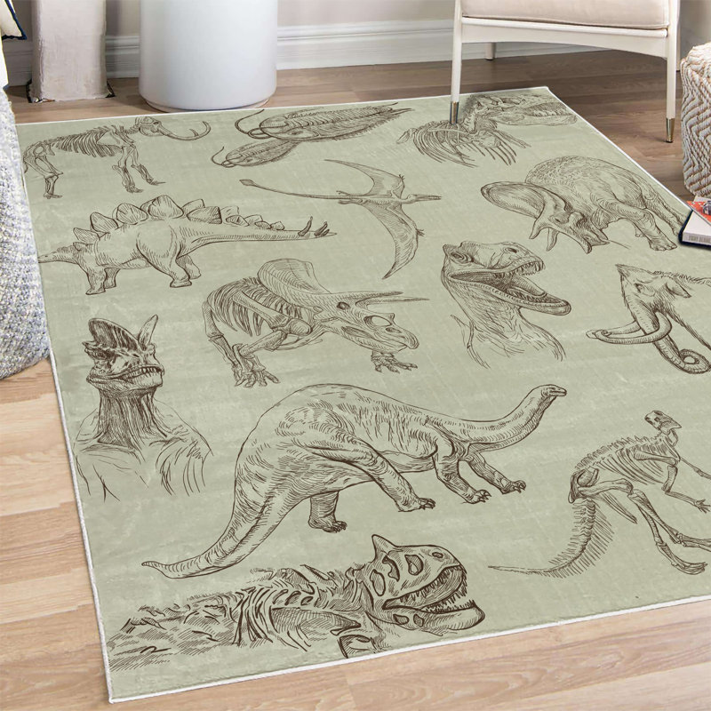 Tapis décoratif Cincinnatus, Rectangle 4 pi x 5 pi 5 po
