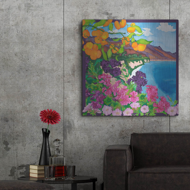 «Delorable Day- Square» par Carissa Luminess, art mural en métal, H 36 po x l 36 po