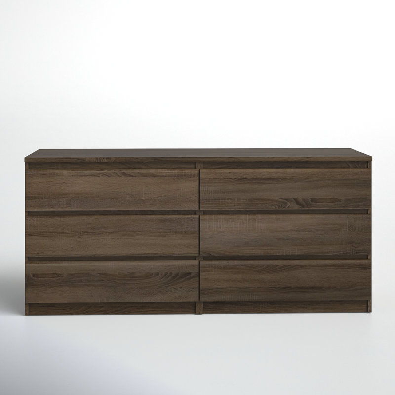 Jada 6 Drawer 60.5" W Double Dresser, Truffle