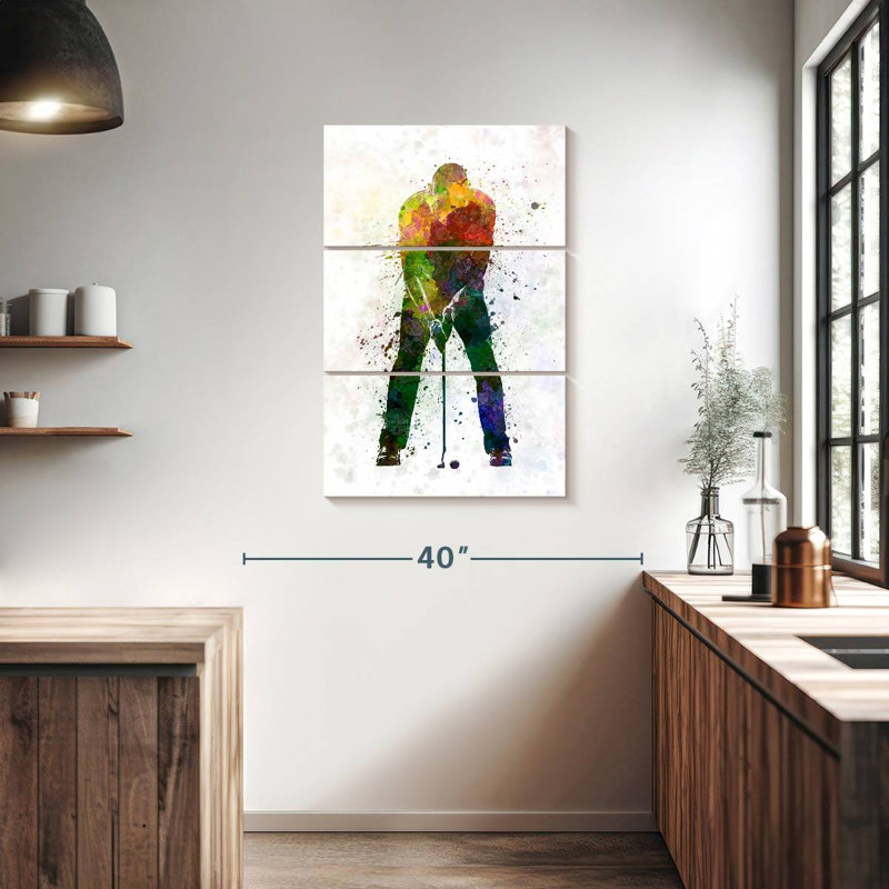 Silhouette de golfeur Sirci, H 38 po x l 24 po