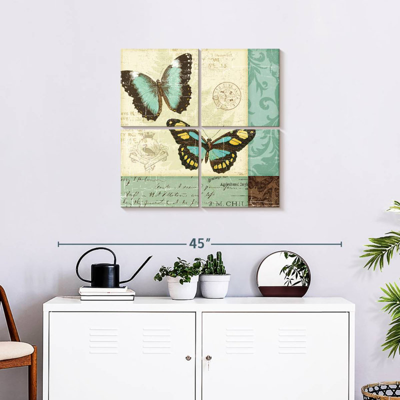 Patchwork de papillon Brampt, H 26 po x l 26 po