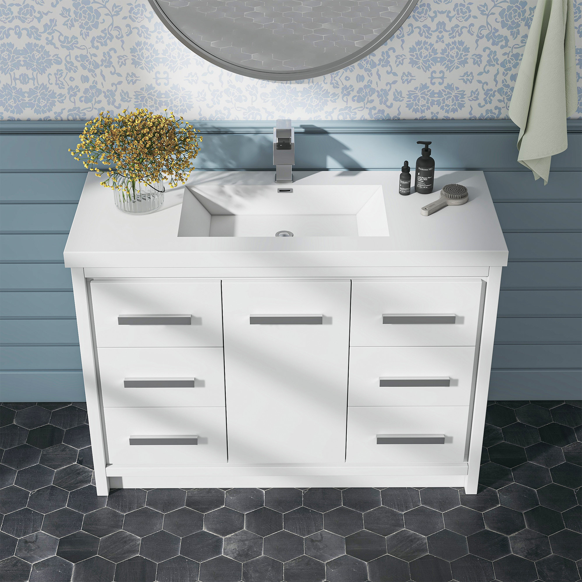 Red Barrel Studio® Alicano 48'' Single Bathroom Vanity With Cultured ...