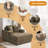 40" Oversized Corduroy Lounge Chair and Ottoman Set with Cup Holders and USB-450837219