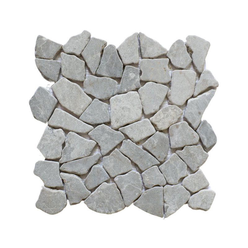 Montana 11.4" x 11.4" Natural Stone Random Mosaic Wall & Floor Tile, Nusa Gray