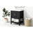 Black Bathroom Cabinet With Ceramic Sink & Solid Wood Frame Construction Vanity