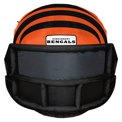 Sporticulture NFL Cincinnati Bengals 4ft Inflatable Helmet with LED Lights & Built-in Blower - Merchandise Decor Ideal For Lawn, Front Yard, and Backyard Party Decoration