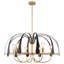 6 Lights Black And Gold Geometric Chandelier