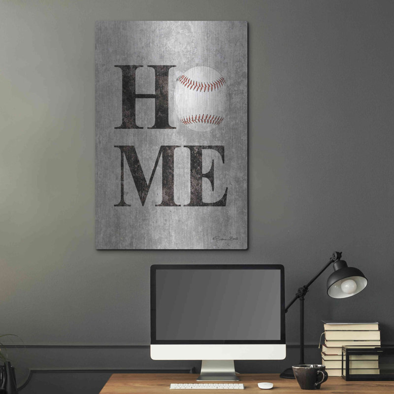 "Baseball ACCUEIL" par Susan Ball, H 36 po x l 24 po