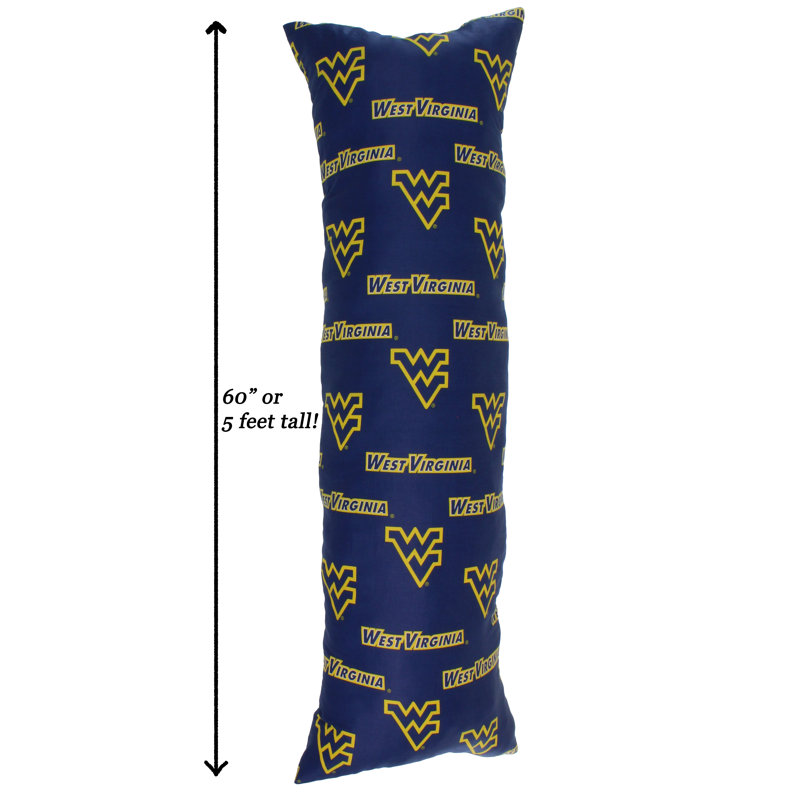 NCAA Body Pillow Pillowcase, West Virginia University