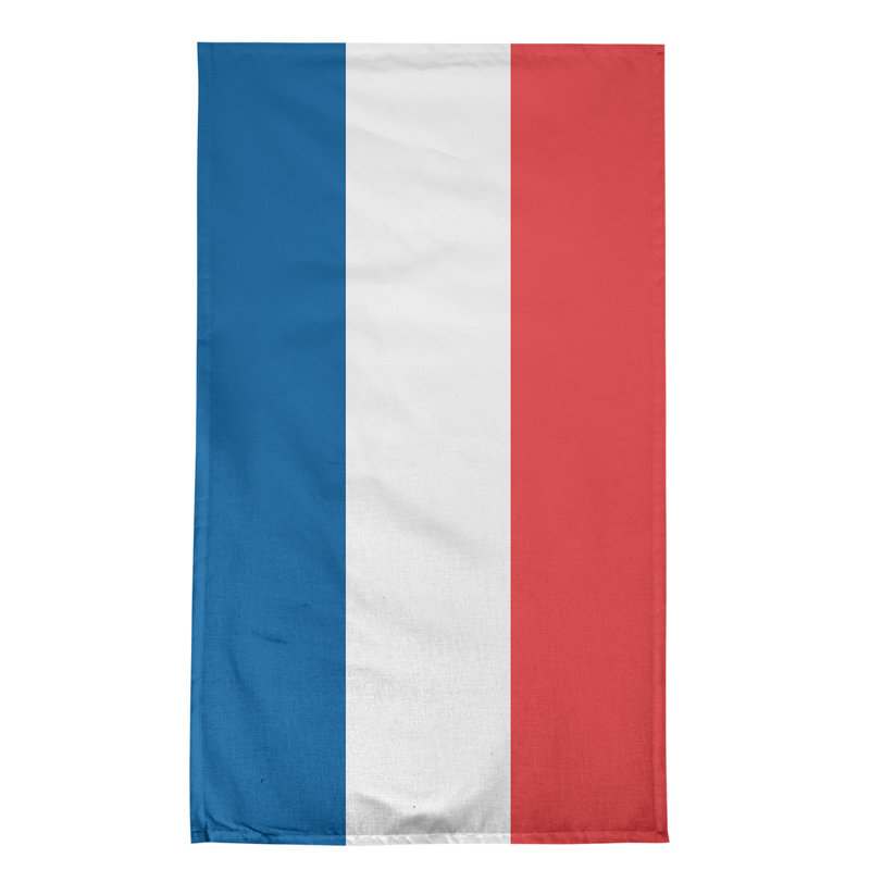 Torchon Football, Polyester sergé, Bleu / blanc / baseball rouge