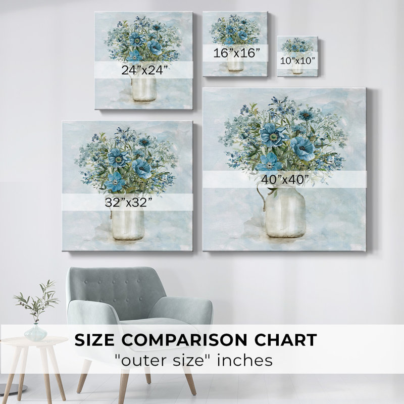 " Arrayed In Blue II ", 8" H x 8" W x 1.5" D